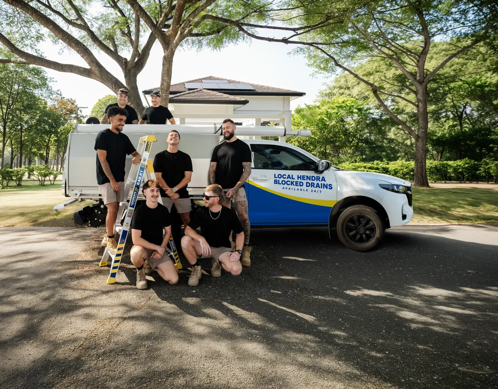 Local Hendra Blocked Drains ute and team