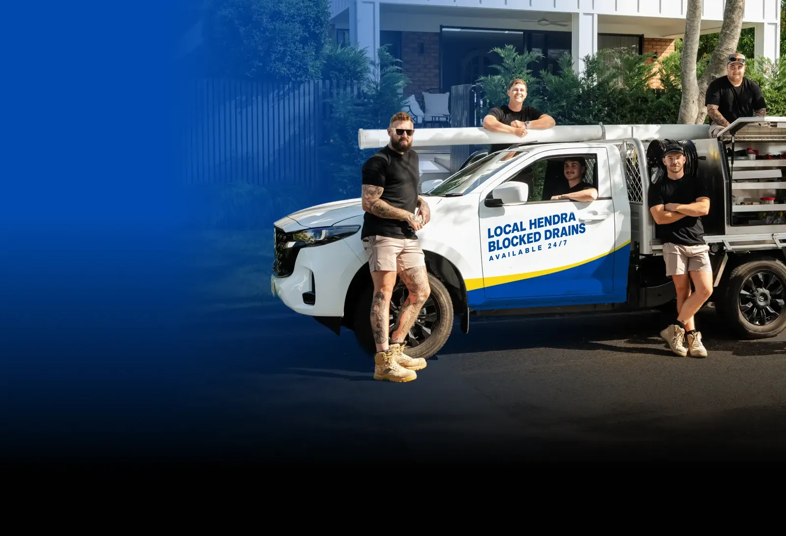 Local Hendra Blocked Drains team with the ute